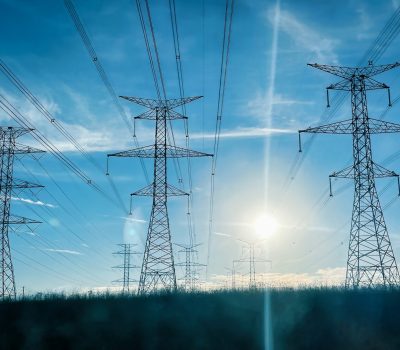 High,Tension,Electricity,Power,Line,With,Pylons,Part,Of,Canadian